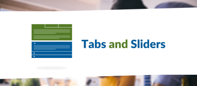 Tabs and Sliders