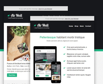 Air Mail template AcyMailing Extensions for Joomla