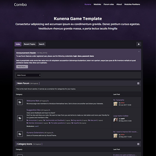 Kcombo Kunena template