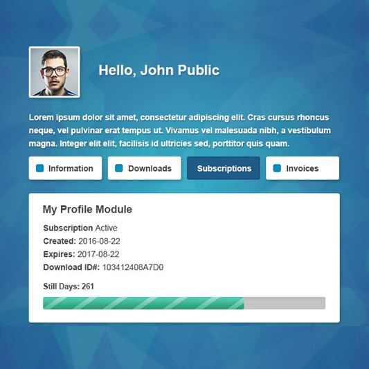 My Profile for RD-Subscriptions